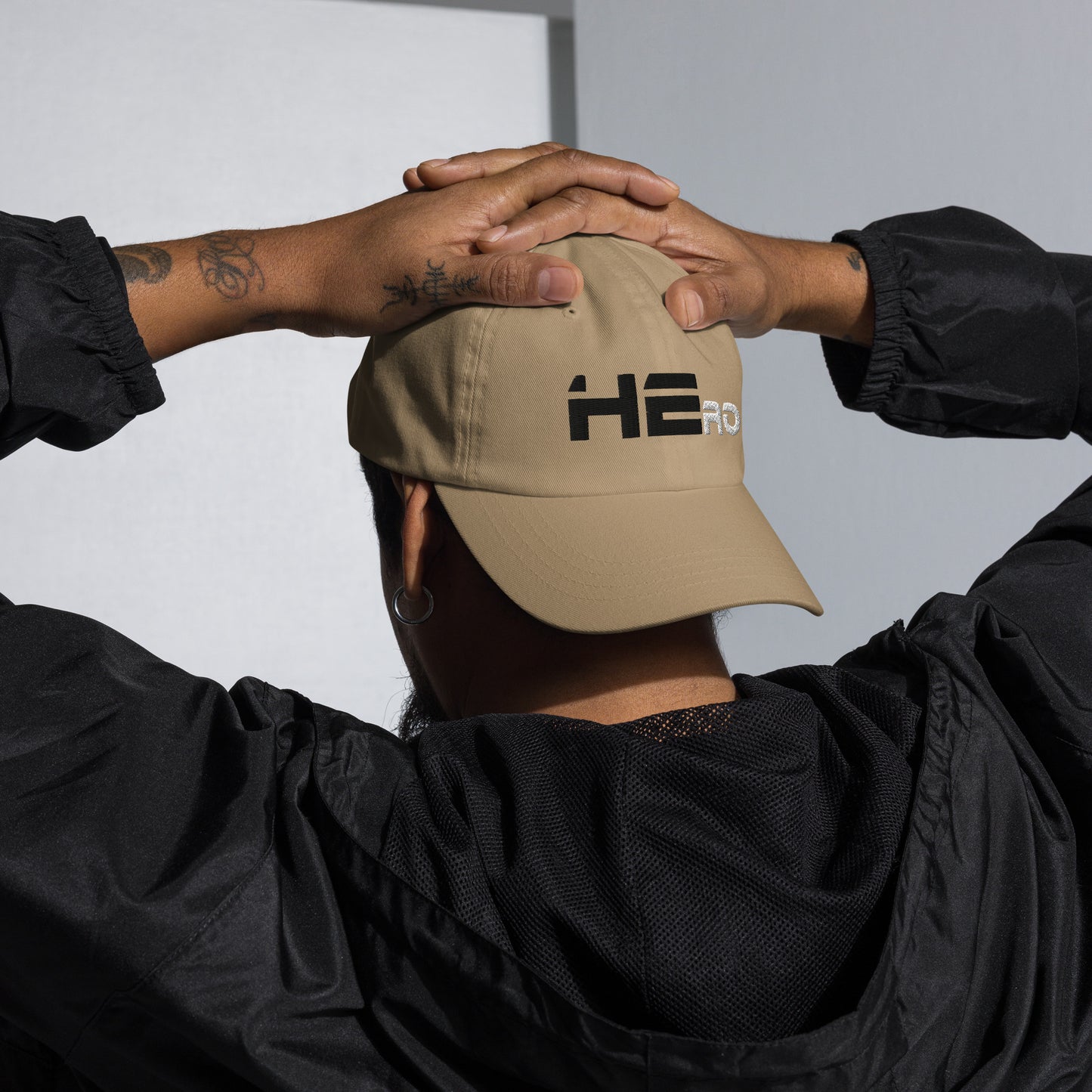 HEro Dad hat Black & White Letters